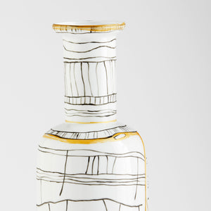 Lindus Vase | Black | White - Large