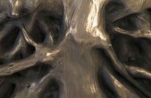 Square Root Console Table, Antique Bronze