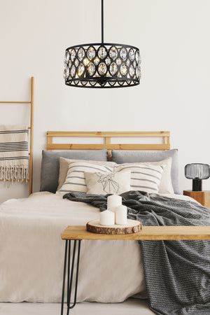 Dealey 5 Light Chandelier in Matte Black Finish
