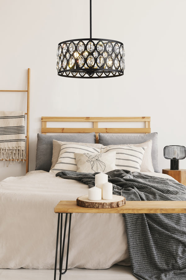Dealey 5 Light Chandelier in Matte Black Finish