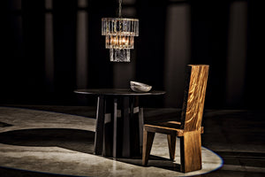 Column Dining Table, Black Steel
