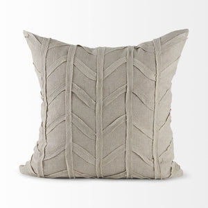 Ivivva 20L x 20W Beige Fabric Textured Decorative Pillow Cover