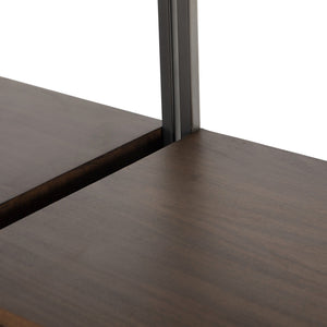 Trey Modular Wall Desk W/ 2 Bookcases - Auburn Poplar