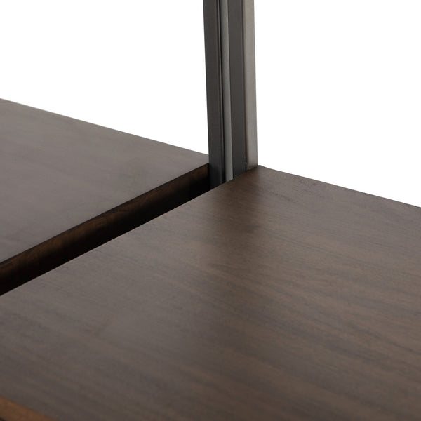 Trey Modular Wall Desk W/ 2 Bookcases - Auburn Poplar