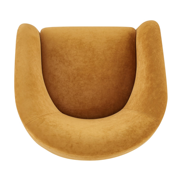 Regina Velvet Swivel Accent Arm Chair, Dainty Caramel