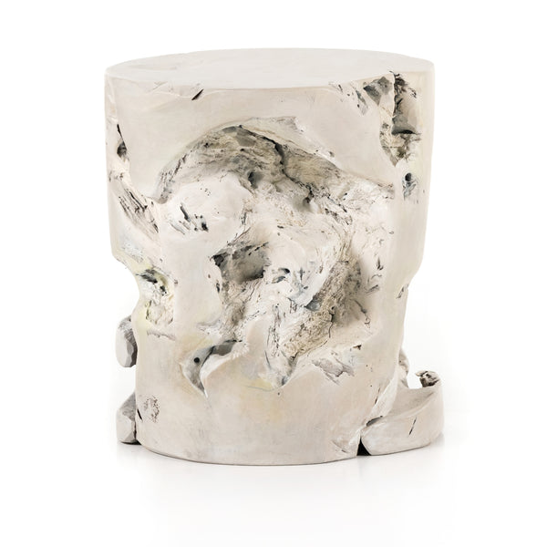 Teak Stool In Ivory Teak