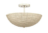 Tsunami Wood Beaded Semi Flush Mount