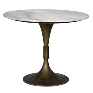 Jman Table 36", Aged Brass Finish