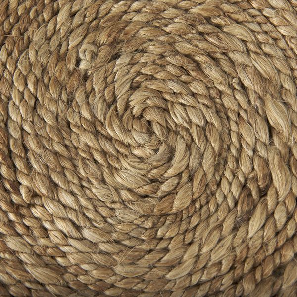 Allium Brown Handwoven Wool Cylindrical Pouf