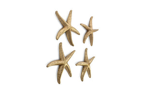 Star Fish, Gold Leaf, Set Of 4, Small