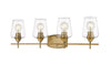 Joliet 4 Light Vanity in Olde Brass Finish