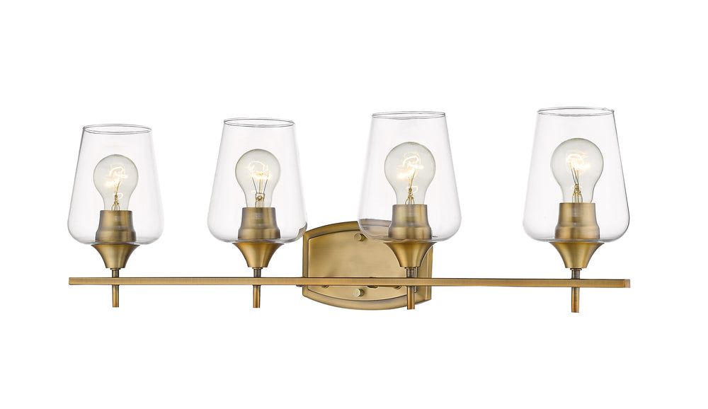 Joliet 4 Light Vanity in Olde Brass Finish