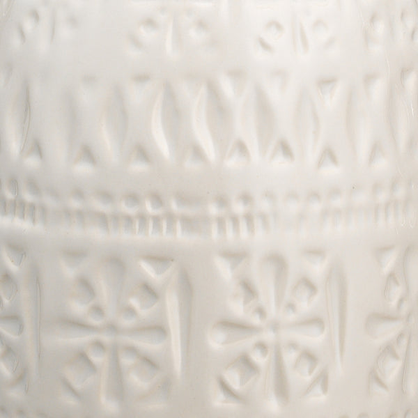 Frieze Ceramic Table Lamp, White