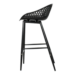 Piazza Outdoor Counter Stool Black - Set of Two