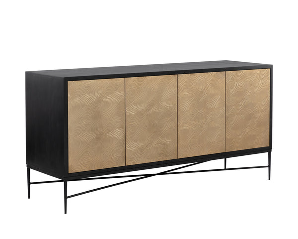 ALGARVE SIDEBOARD - BLACK / CHAMPAGNE GOLD