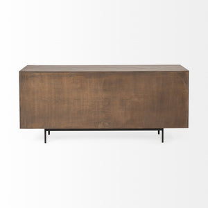 Grace 70Wx18.5Lx31.25H Two-Tone Brown Solid Wood 6 Drawer Sideboard