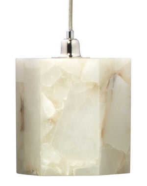 Borealis Alabaster Hexagon 1-Light Pendant