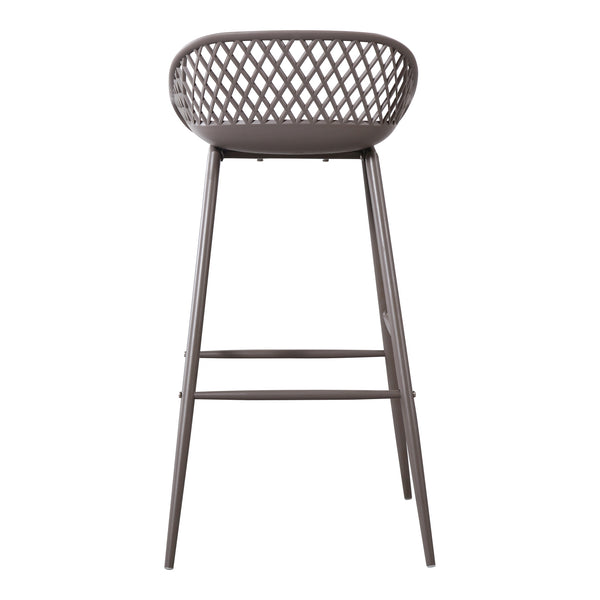 Moe's Piazza Outdoor Barstool Set of 2 in Grey