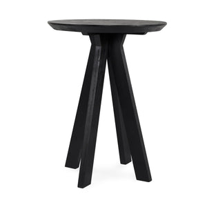 Rodrigo Solid Wood Round Bar Table - Black