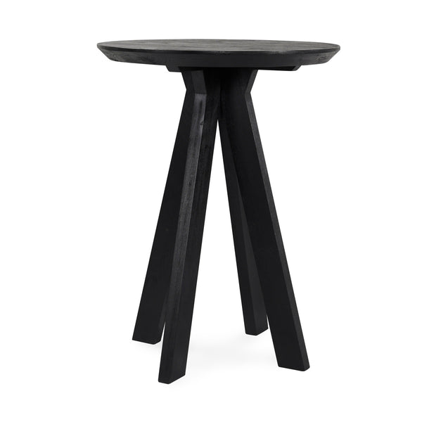 Rodrigo Solid Wood Round Bar Table - Black