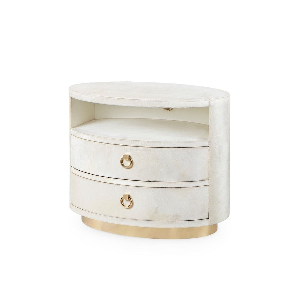JULIUS 2-DRAWER SIDE TABLE, WHITE