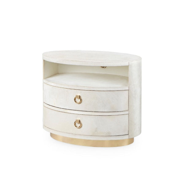 JULIUS 2-DRAWER SIDE TABLE, WHITE