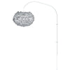 Eos Medium 1-Light Wall Lamp in Grey with White Wall Hanger
