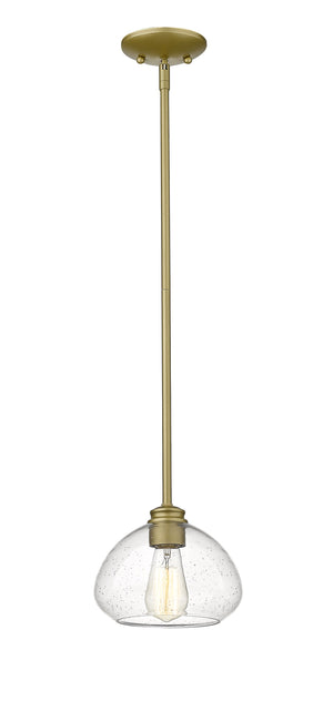 Amon 1 Light Mini Pendant in Satin Gold Finish