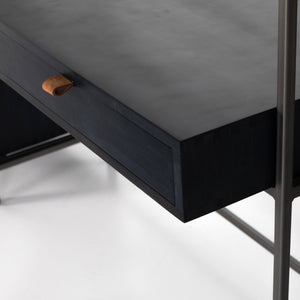 Trey Modular Wall In 2 Bookcase In Desk In Black