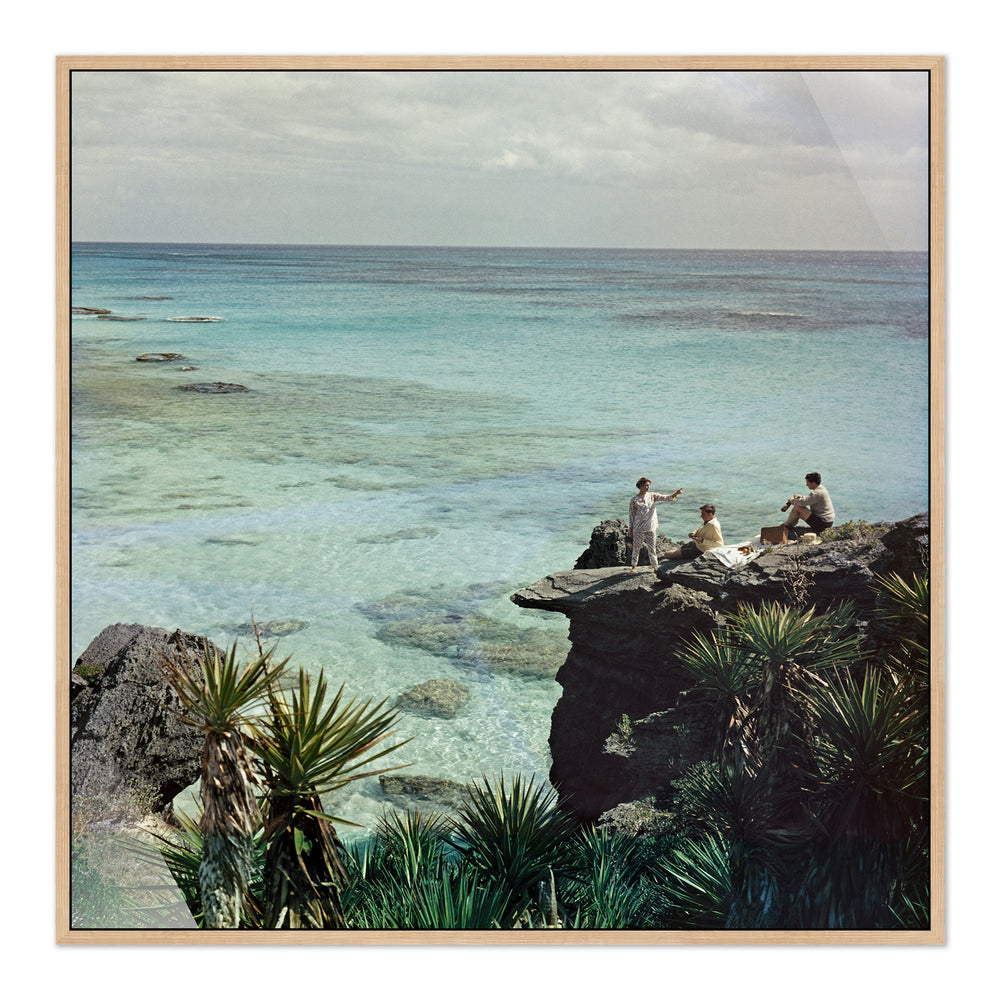A Nice Spot For Lunch (24" X 24") In Slim Aarons's Showcase In Photography Art