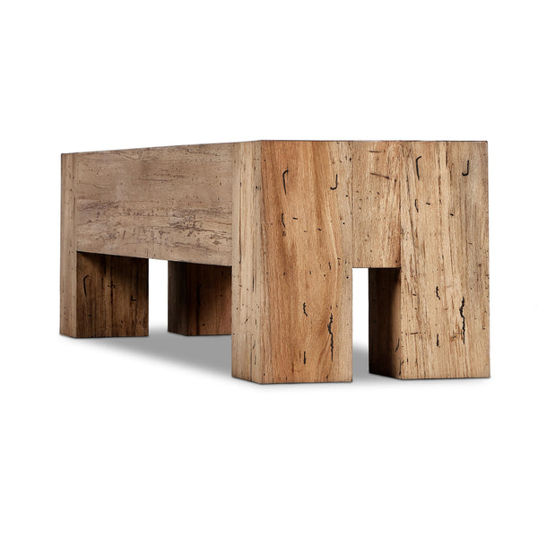 Abaso Accent Bench in Rustic Wormwood Oak