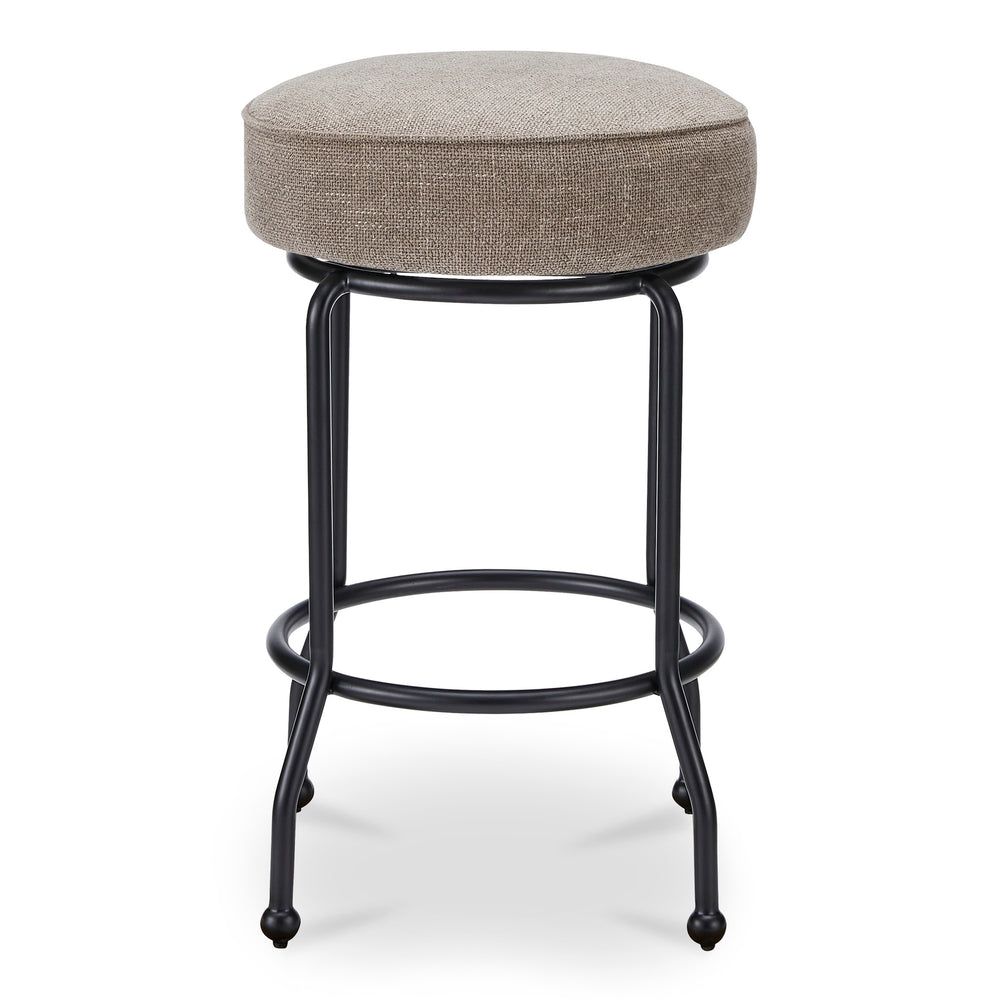 Kelsey Swivel Counter Stool with Iron Legs