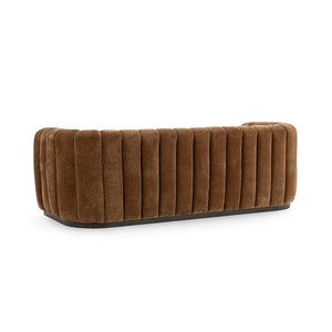Vanty Upholstered Sofa with Wood Base - Bronze