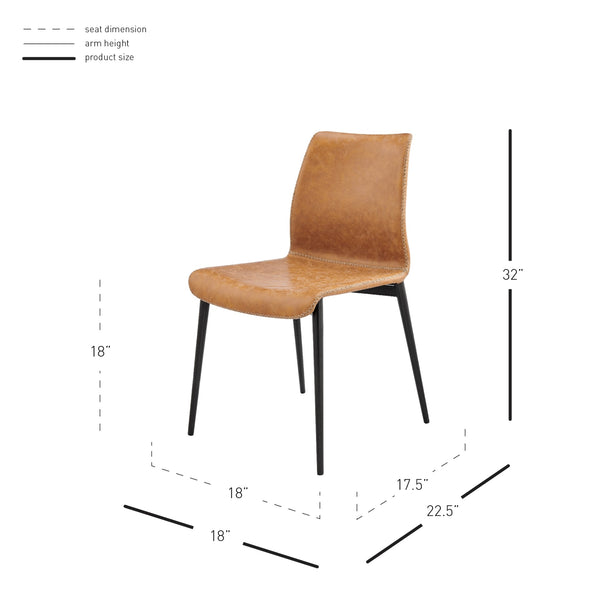 Jayden Dining Side Chair In Vintage Cedar (Set of 2)
