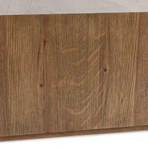 Layne Solid Wood Square Coffee Table with Casters