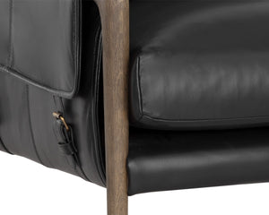 MAUTI ARMCHAIR - DISTRESSED BROWN - CORTINA BLACK LEATHER