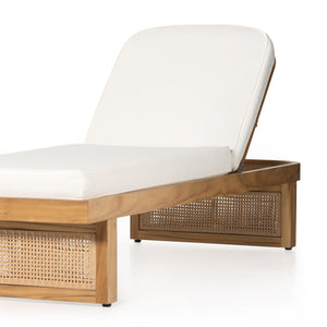 Merit Outdoor Chaise Lounge In Natural Teak