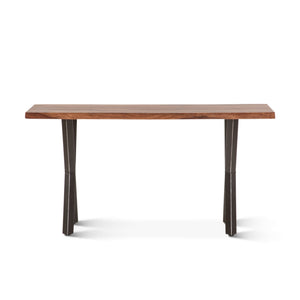 Brisbane 58" Sheesham Wood and Iron Console Table, Natural