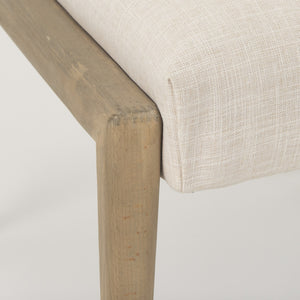 Palisades Cream Upholstery w/ Solid Wood Armless Dining Chair
