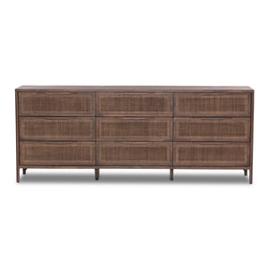 Sydney 9 Drawer Dresser In Brown Wash