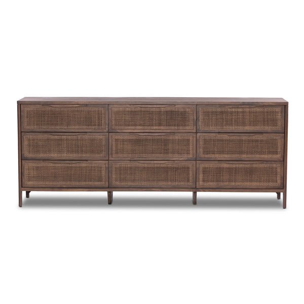 Sydney 9 Drawer Dresser In Brown Wash