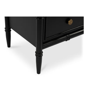 Eleanor 6 Drawer Dresser in Black with Marble Top