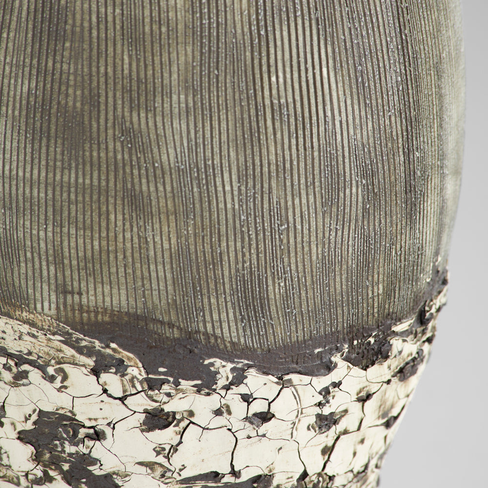 Calypso Vase | Off White | Brown - Medium