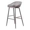 Moe's Piazza Outdoor Barstool Set of 2 in Grey