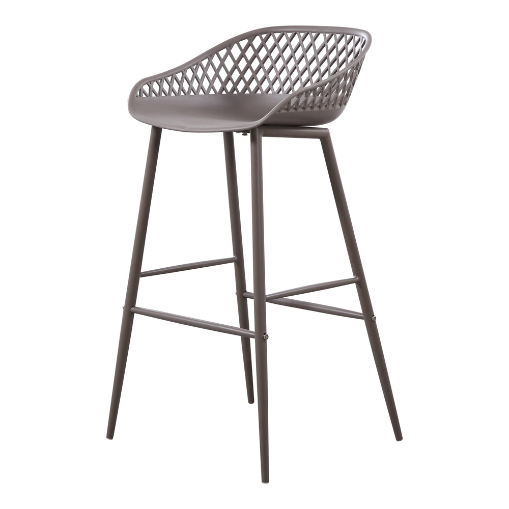 Moe's Piazza Outdoor Barstool Set of 2 in Grey