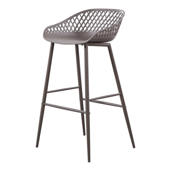 Moe's Piazza Outdoor Barstool Set of 2 in Grey