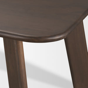 Welborn 72" Dark Brown Wood Rectangular Dining Table