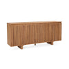 Roya Solid Wood 4-Door Cabinet in Tawny Brown Finish