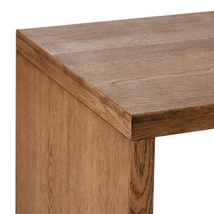 Posada L In Shaped Desk In Amber Oak Veneer