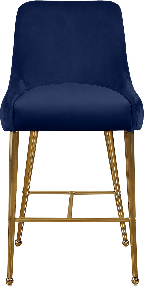 Irvin Stool In Navy Velvet